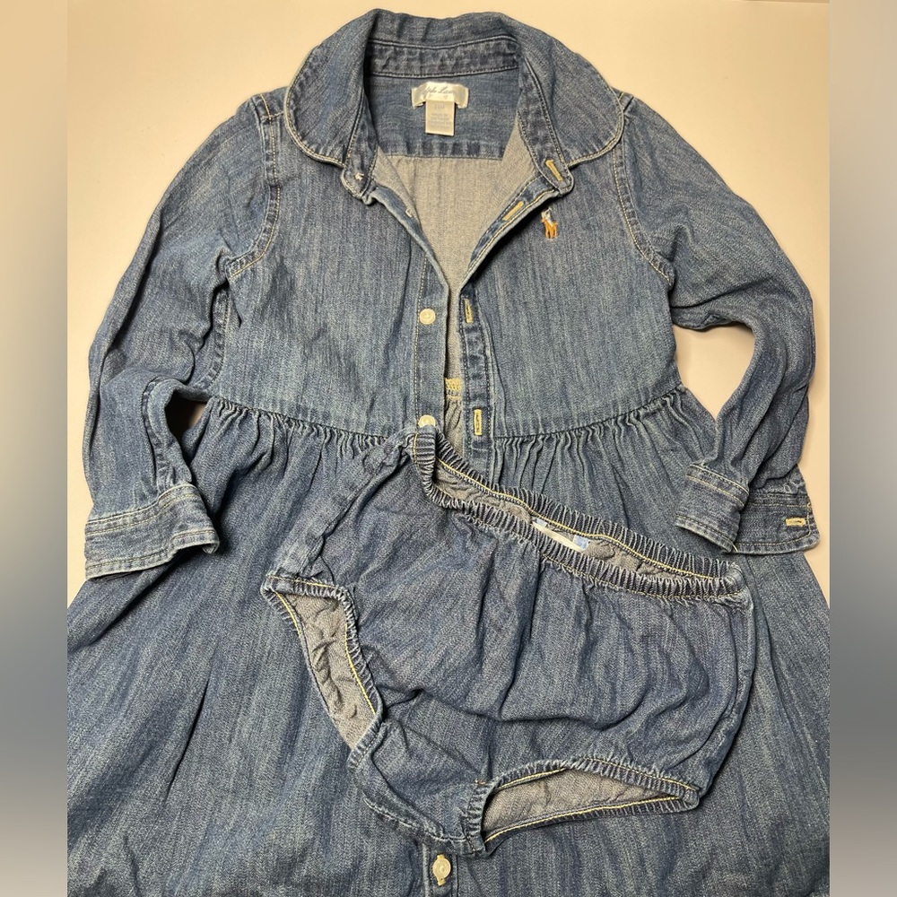 Ralph Lauren denim dress with matching underwear
